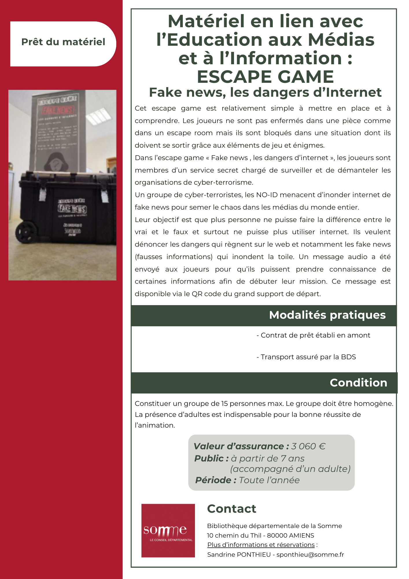 Matériel en lien avec lEMI Escape Game Fake news les dangers dinternet