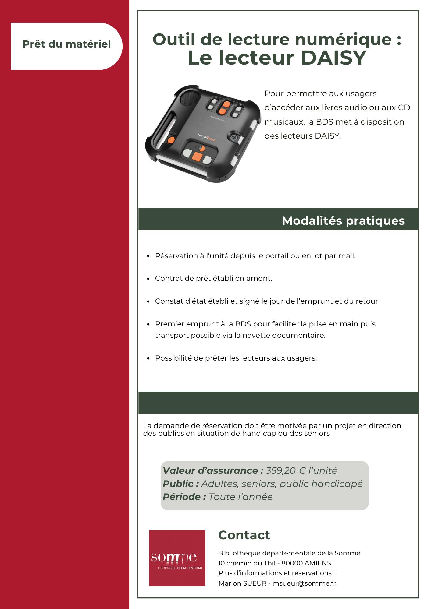 Outil de lecture numerique le lecteur DAISY