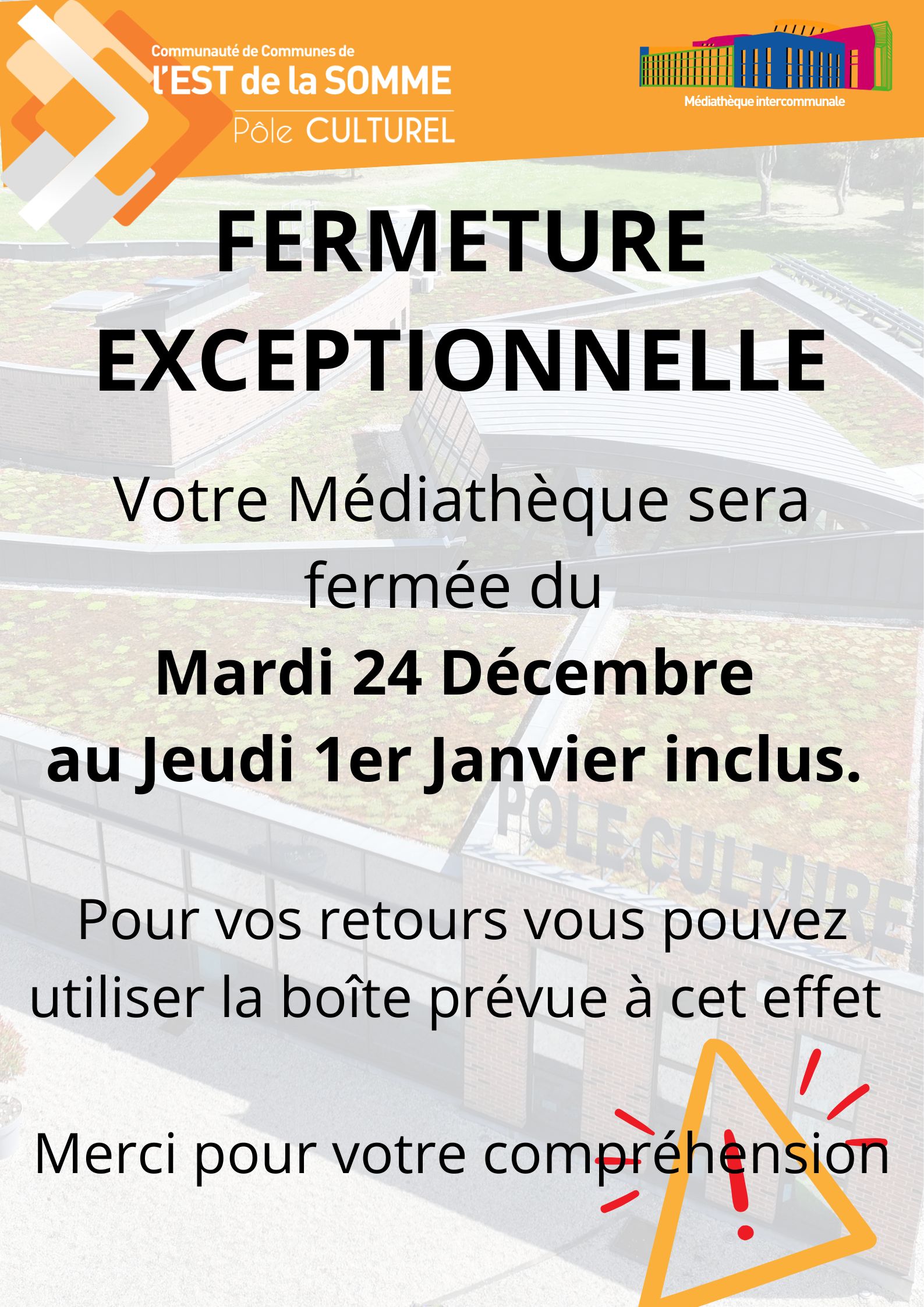 HAM 20251224 Fermeture exceptionnelle