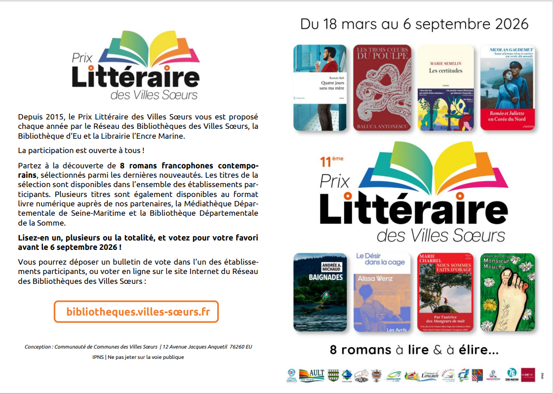 VILLES SOEURS prix litt 2026 recto